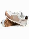 Ombre Clothing Čevlji OM-FOSL-0243 - beli/peščeni Ombre Clothing