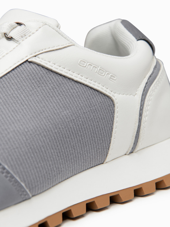 Ombre Clothing Čevlji OM-FOSL-0243 - bela/svetlo siva Ombre Clothing