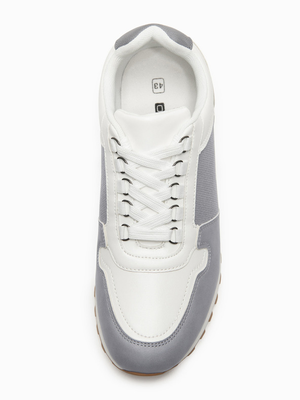 Ombre Clothing Čevlji OM-FOSL-0243 - bela/svetlo siva Ombre Clothing