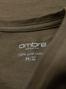 Ombre Clothing Moške bombažne majice BASIC s V izrezom - črna/mornarsko modra/temno olivna V7 OM-TSBS-0281 Ombre Clothing