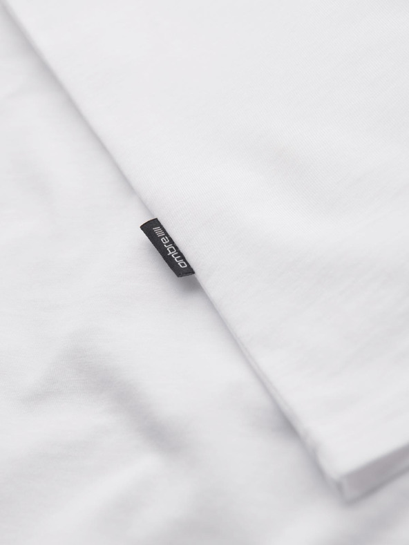 Ombre Clothing Moška bombažna majica BASIC z V izrezom - 3x bela V11 OM-TSBS-0281 (3x BELA) Ombre Clothing