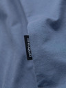 Ombre Clothing Moško bombažno majico BASIC s krožnim izrezom - bela/grafit/modra denim V8 OM-TSBS-0268 Ombre Clothing
