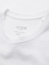 Ombre Clothing Moško bombažno majico BASIC s krožnim izrezom - 3x bela V11 OM-TSBS-0268 (3x BELA) Ombre Clothing