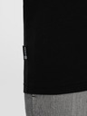 Ombre Clothing Moško majico z V izrezom in elastanom - črna V3 S2040 Ombre Clothing