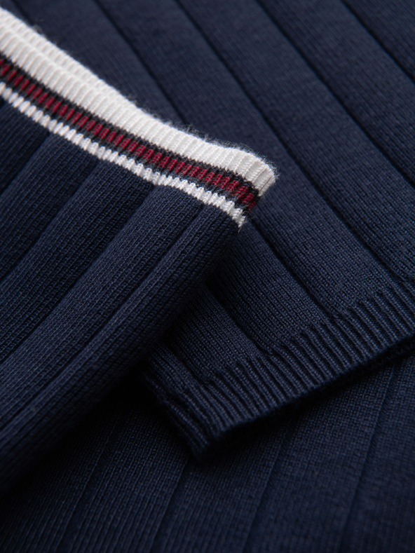 Ombre Clothing Moško viskozno majico s pitoninskim izrezom - temno modra V2 OM-TSCT-0266 Ombre Clothing