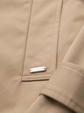 Ombre Clothing Elegantna moška dvojna vrstna jakna SLIM FIT s pasom - bež V1 OM-COLC-0146 Ombre Clothing