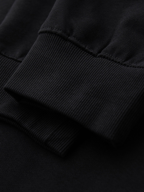 Ombre Clothing Moške trenirke BASIC z rebrasto nogavico - črne V5 OM-PABS-0305 Ombre Clothing