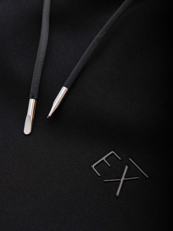 Ombre Clothing Moške trenirke z ravnimi nogavicami iz gladke pletenine - črne V1 OM-PSBC-0221 Ombre Clothing