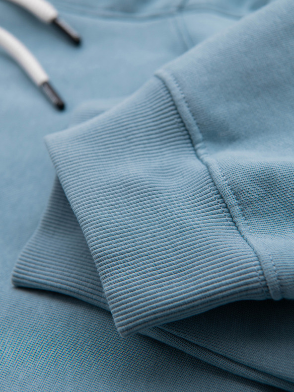 Ombre Clothing Moške trenirke BASIC z rebrinami - modre V7 OM-PABS-0305 Ombre Clothing