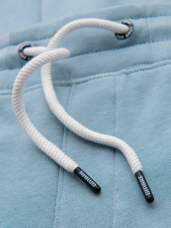 Ombre Clothing Moške bombažne trenirke BASIC z nepodloženimi nogavicami - svetlo modre V7 OM-PABS-0304 Ombre Clothing