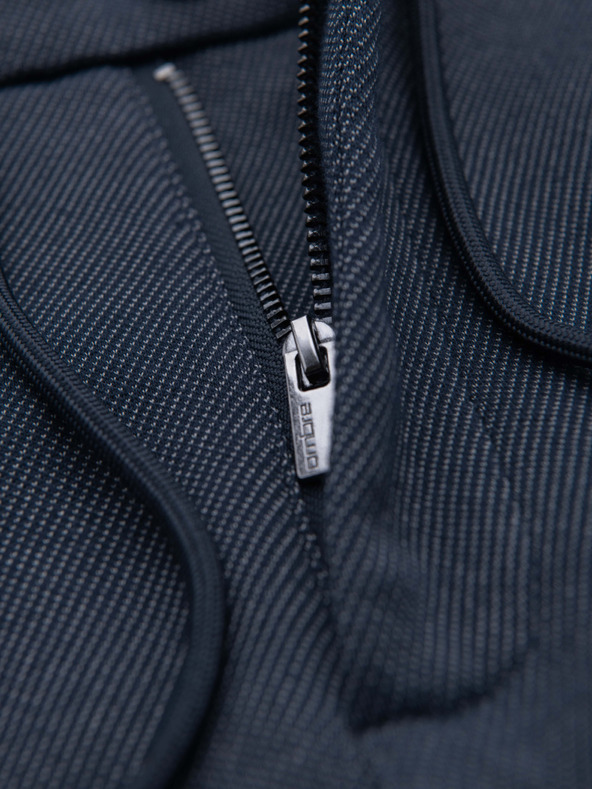 Ombre Clothing Moške sproščene hlače CARROT FIT iz žakardinega pletenine - temno modre V1 OM-PACP-0292 Ombre Clothing