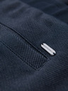 Ombre Clothing Moške sproščene hlače CARROT FIT iz žakardinega pletenine - temno modre V1 OM-PACP-0292 Ombre Clothing