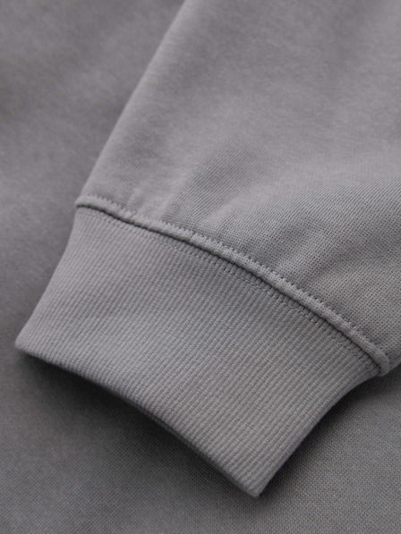 Ombre Clothing Moške trenirke BASIC z rebrino na nogavicah - sive V8 OM-PABS-0305 Ombre Clothing