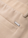Ombre Clothing Moške sproščene hlače CARROT FIT iz žakardinega pletenine - bež V2 OM-PACP-0292 Ombre Clothing