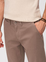 Ombre Clothing Moške hlače chino REGULAR FIT - rjave V1 OM-PACP-0293 Ombre Clothing