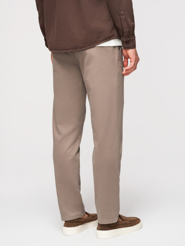 Ombre Clothing Moške hlače chino SLIM FIT s fino teksturo - pepel V1 OM-PACP-0294 Ombre Clothing