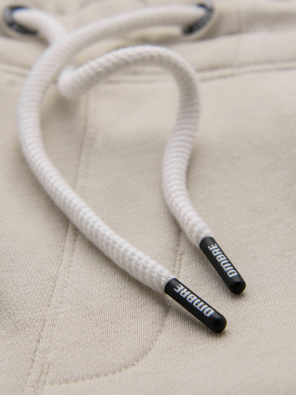 Ombre Clothing Moške trenirke BASIC jogger z rebrasto nogavico - svetlo bež V1 OM-PABS-0305 Ombre Clothing