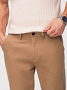 Ombre Clothing Moške hlače chino SLIM FIT s fino teksturo - rjave V2 OM-PACP-0294 Ombre Clothing