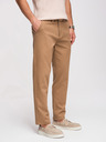 Ombre Clothing Moške hlače chino SLIM FIT s fino teksturo - rjave V2 OM-PACP-0294 Ombre Clothing