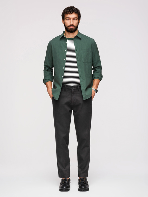 Ombre Clothing Hlače OM-PACP-0294 - črne Ombre Clothing