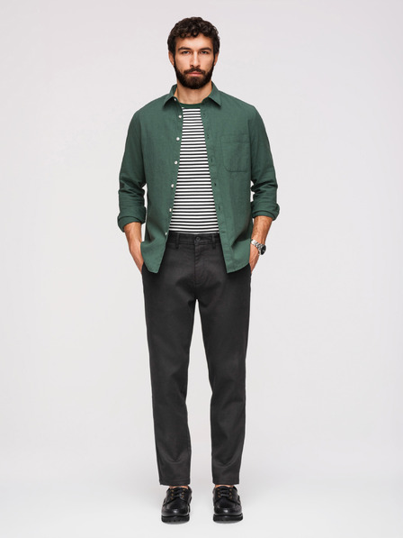 Ombre Clothing Hlače OM-PACP-0294 - črne Ombre Clothing