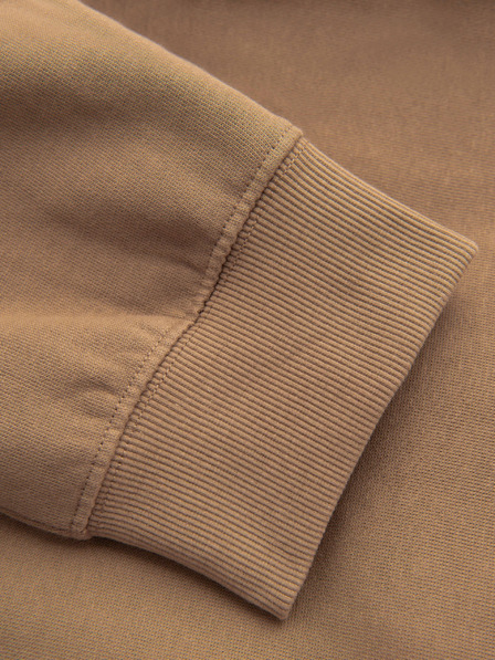 Ombre Clothing Moške trenirke BASIC jogger z rebrasto nogavico - rjave V2 OM-PABS-0305 Ombre Clothing