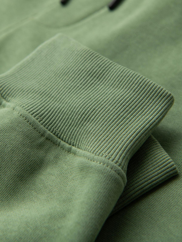 Ombre Clothing Moške trenirke BASIC jogger z rebrasto nogavico - zelene V3 OM-PABS-0305 Ombre Clothing