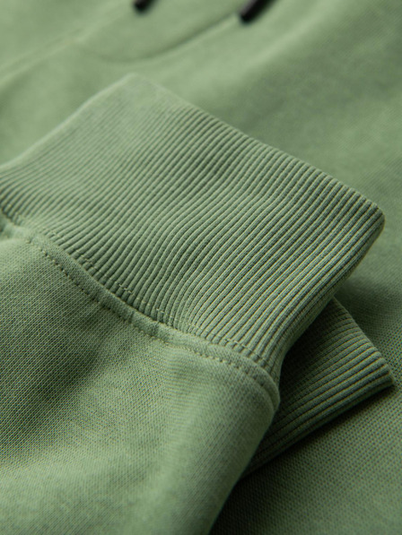 Ombre Clothing Moške trenirke BASIC jogger z rebrasto nogavico - zelene V3 OM-PABS-0305 Ombre Clothing