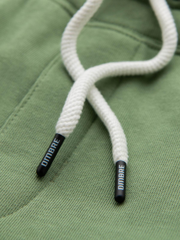 Ombre Clothing Moške trenirke BASIC jogger z rebrasto nogavico - zelene V3 OM-PABS-0305 Ombre Clothing