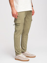 Ombre Clothing Moške cargo hlače z ravnimi hlačnicami in žepi na zadrgo - olivna barva V2 P1517 Ombre Clothing