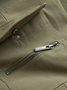 Ombre Clothing Moške cargo hlače z ravnimi hlačnicami in žepi na zadrgo - olivna barva V2 P1517 Ombre Clothing