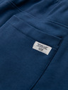 Ombre Clothing Moške trenirke BASIC jogger z rebrastimi hlačnicami - temno modre V4 OM-PABS-0305 Ombre Clothing