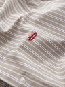 Ombre Clothing Moška bombažna srajca REGULAR FIT z nežnimi črtami - bež V1 K703 Ombre Clothing