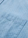 Ombre Clothing Moška bombažna srajca iz finega denima z vzorcem - svetlo modra V1 K702 Ombre Clothing
