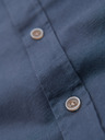 Ombre Clothing Moška lnena srajca s klasičnim ovratnikom in žepi REGULAR FIT - modra V4 OM-SHCS-0134 Ombre Clothing