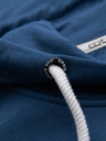 Ombre Clothing Moška bombažna majica BASIC na zadrgo s kapuco - temno modra V4 OM-SSBZ-0272 Ombre Clothing