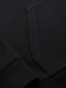 Ombre Clothing Moška majica s kapuco iz gladke pletenine - črna V1 OM-SZBC-0196 Ombre Clothing