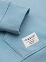 Ombre Clothing Moska bombažna elastična jopica BASIC s kapuco - modra V7 OM-SSBZ-0272 Ombre Clothing