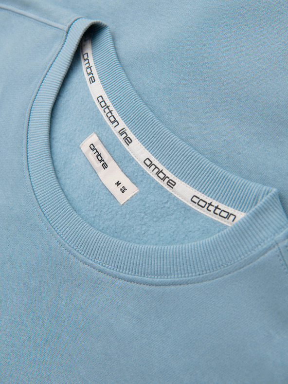 Ombre Clothing Moska jopica BASIC s okroglim izrezom - modra Ombre Clothing