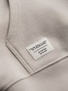 Ombre Clothing Moska bombažna klokanji jopica BASIC s kapuco - svetlo bež Ombre Clothing