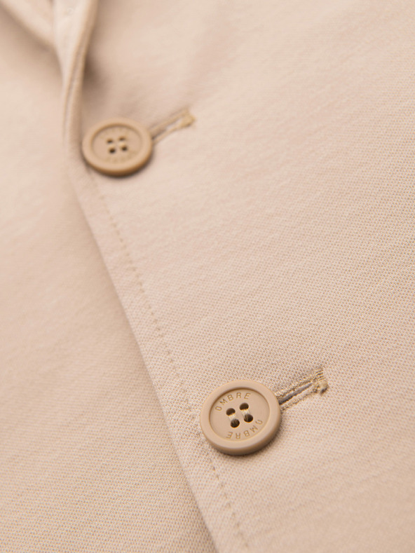 Ombre Clothing Moska pletena jakna slim fit reza s fino strukturo - bež V5 M165 Ombre Clothing