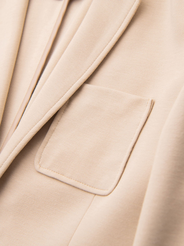 Ombre Clothing Moska pletena jakna slim fit reza s fino strukturo - bež V5 M165 Ombre Clothing