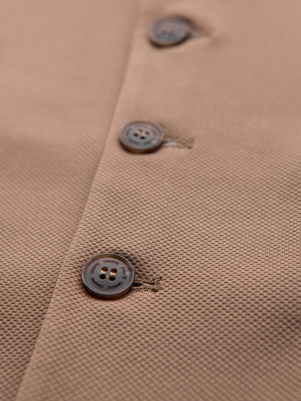 Ombre Clothing Moska elegantna vesta s lopati - rjava V1 V66 Ombre Clothing