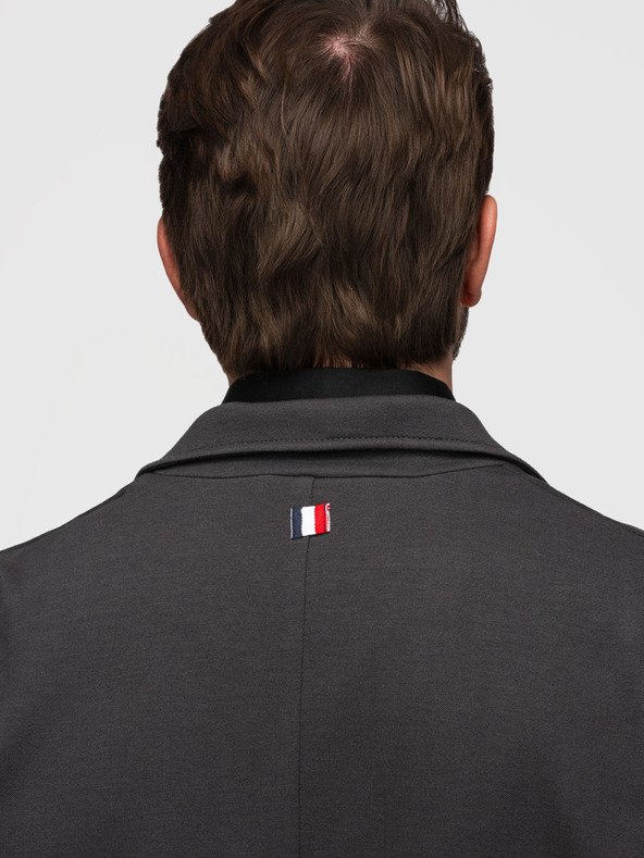 Ombre Clothing Moska pletena jakna ozke reze s fino strukturo - grafit V1 M165 Ombre Clothing