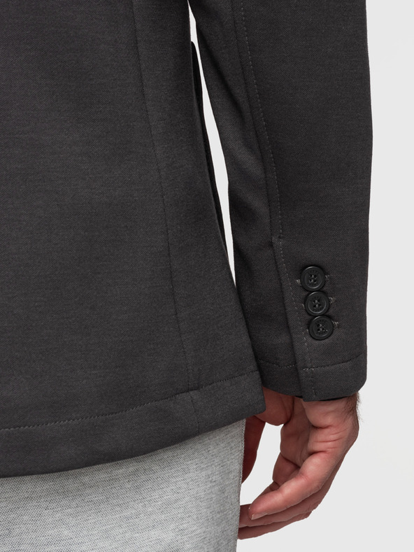 Ombre Clothing Moska pletena jakna ozke reze s fino strukturo - grafit V1 M165 Ombre Clothing