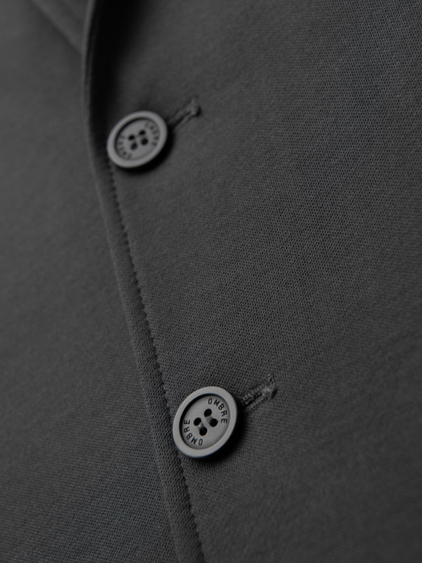 Ombre Clothing Moska pletena jakna ozke reze s fino strukturo - grafit V1 M165 Ombre Clothing