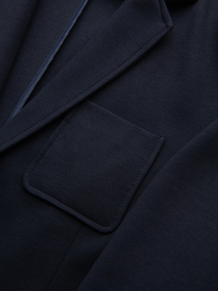 Ombre Clothing Moška pletena jakna slim fit reza s fino strukturo - temno modra V3 M165 Ombre Clothing