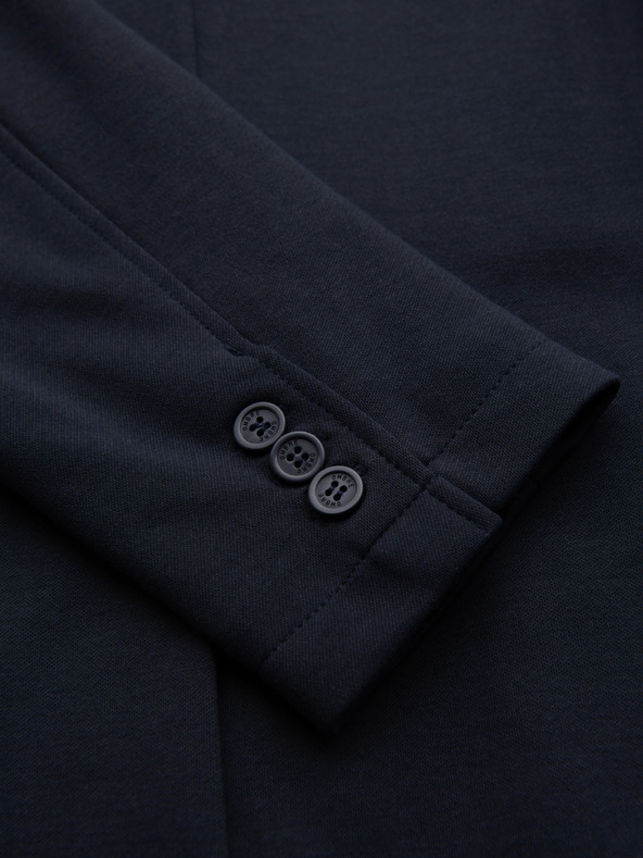 Ombre Clothing Moška pletena jakna slim fit reza s fino strukturo - temno modra V3 M165 Ombre Clothing