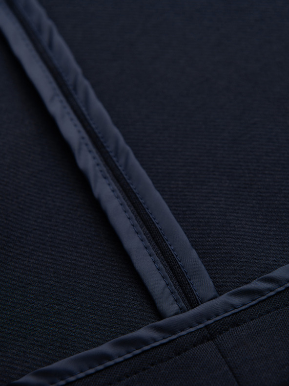 Ombre Clothing Moška pletena jakna slim fit reza s fino strukturo - temno modra V3 M165 Ombre Clothing