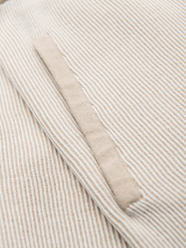 Ombre Clothing Moške pletene kratke hlače s prilagodljivim pasom - bež V1 OM-SRCS-0202 Ombre Clothing